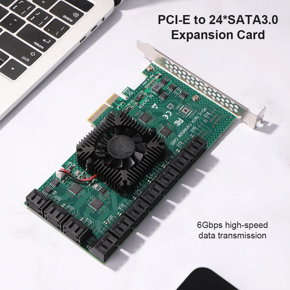 

SA3424-A2 20 Port PCIE Adapter PCI-Express X4 to SATA 3.0 6Gbps ASM1064 Mining Riser Expansion Card Controller for Desktop PC