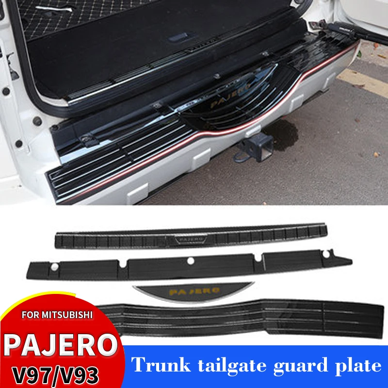 

For Mitsubishi Pajero Stainless Steel Rearguard V97V93V73V87V98V95 Trunk Tailgate Guard Plate Trunk Threshold Modified Interior