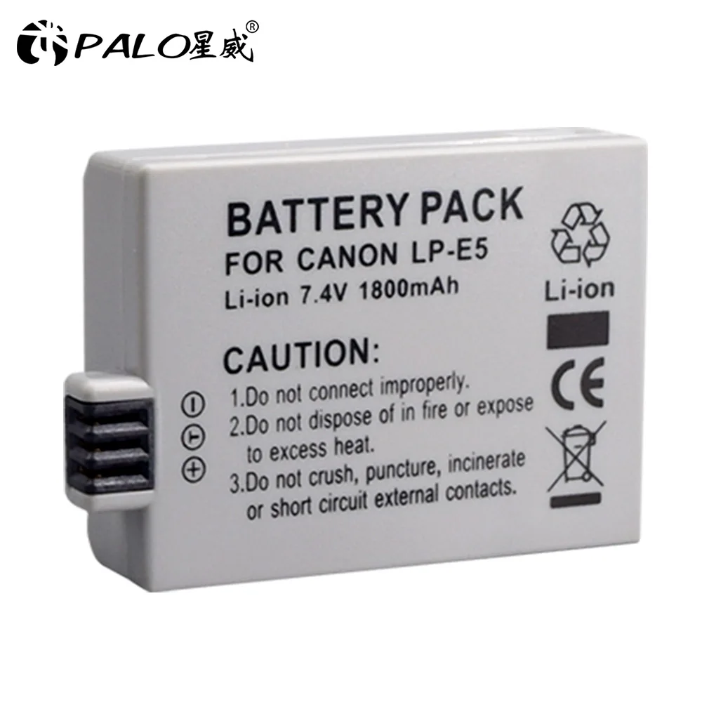 Palo 3 шт. lp e5 LP E5 батареи для камеры Canon камера уличной съемки + LPE5 зарядное