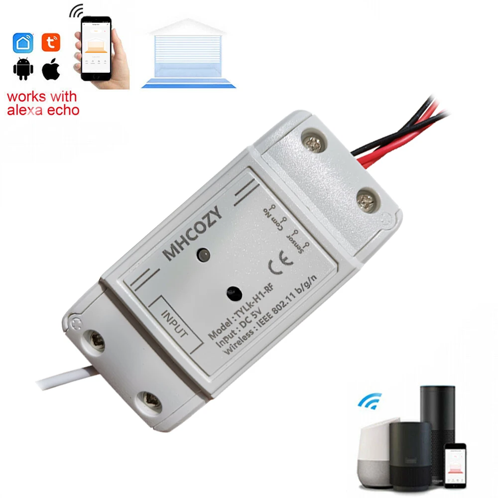 

SmartLife/Tuya APP WiFi Switch Smart Garage Door Opener Controller Work With Alexa Echo Google Home 433 Garage Universal