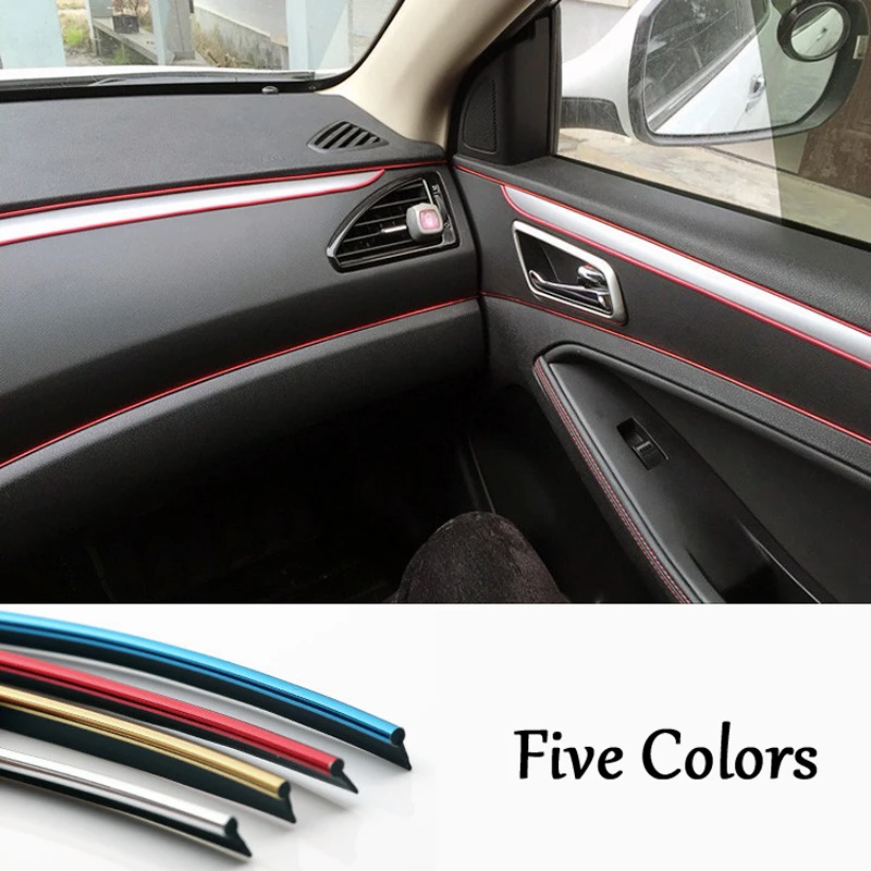 5 м автомобильный Стайлинг интерьера полоски литье Отделка приборной панели край