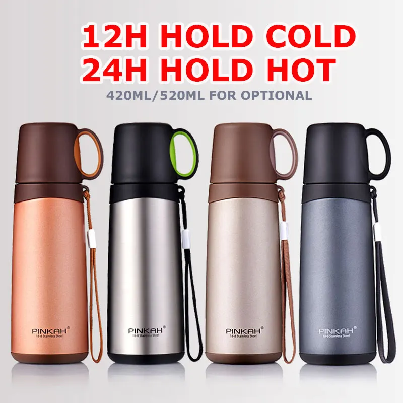 

Thermos Bottle 420ml 520ml Stainless Steel Vacuum Flask Travel Coffee Thermo Mug School Insulated Bottle Home Thermo Cup