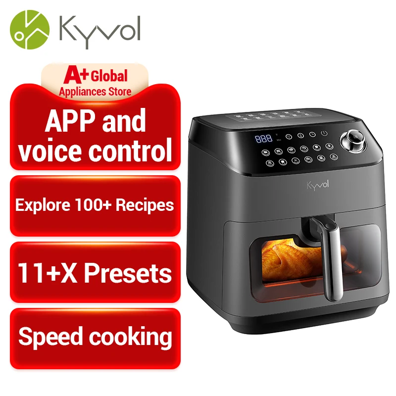 

Kyvol AF600 NEW Multifunctional 5.7L 1350W Electric Smart Air Fryer Oven Phone and Voice Control Oil-free Non-stick Pan Cooker