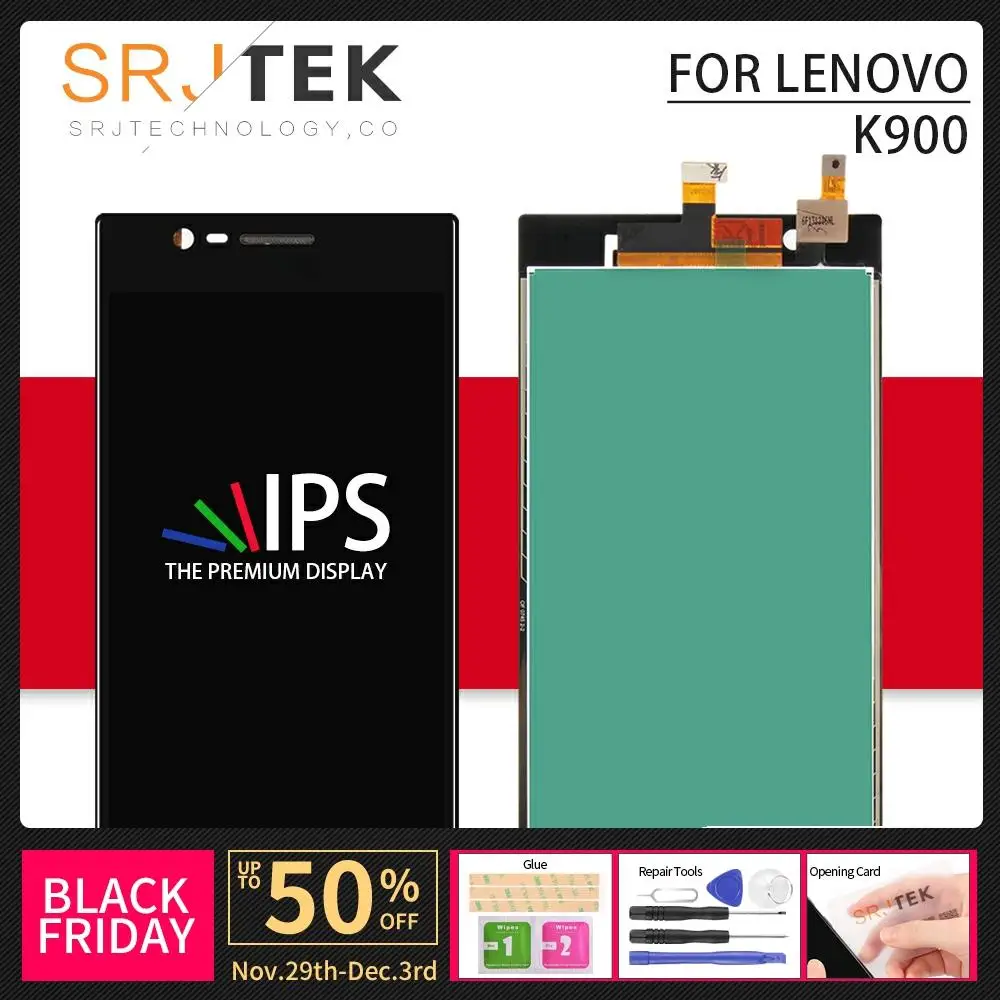 Srjtek 5 ''для LENOVO k900 ЖК дисплей с рамкой кодирующий преобразователь сенсорного