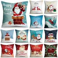 mrlcartoon christmas polyester cushion set santa christmas gift sofa home decoration pillow case merry christmas gift