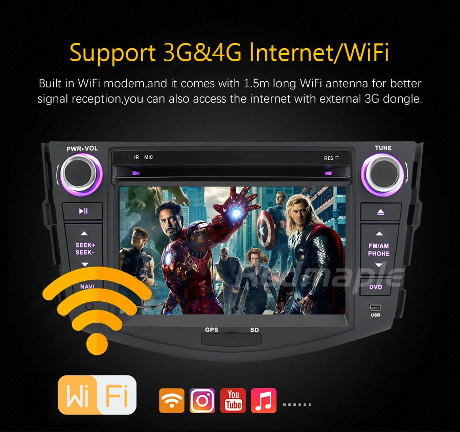 Ips экран Android 9,0 автомобильный Радио dvd-плеер навигация для Toyota RAV4 RAV 4 2007-2011 gps Мультимедиа Стерео головное устройство 4G ram