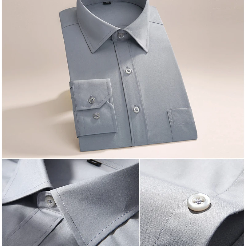 Рубашка мужская с длинным рукавом деловой повседневный хлопок удобная