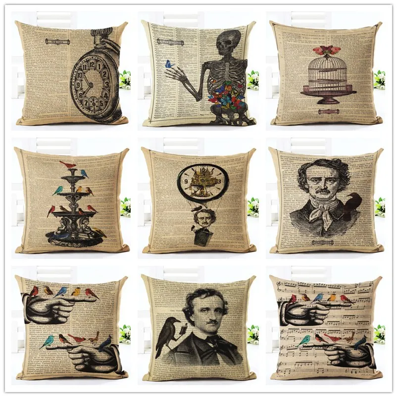 

The Page Things Cushion Cover Throw Pillow Case for Home Chair Sofa Decoration Square Pillowcases