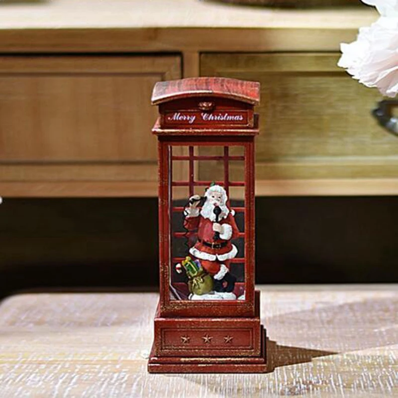 Освещенный Снежный шар Рождественский фонарь-музыкальный сверкающий водный