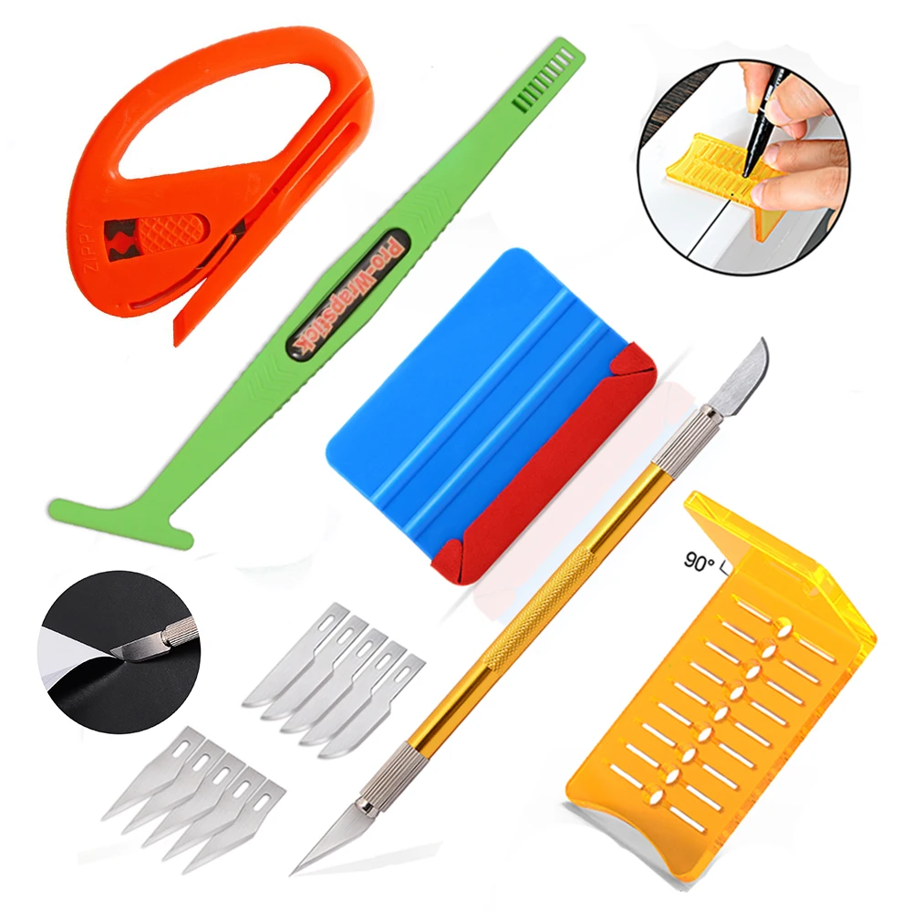 

FOSHIO набор виниловых инструментов для обертывания из углеродного волокна, автомобильные аксессуары, магнит, Ракель, окно, тонировка, пленка, ...