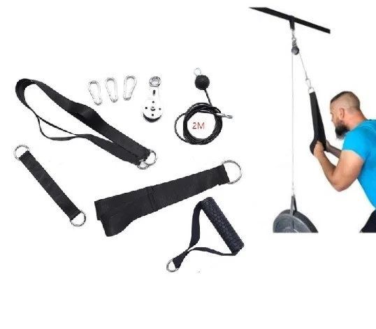 Трицепс прижимная веревка тренажерный зал бодибилдинг кабельный тренажер