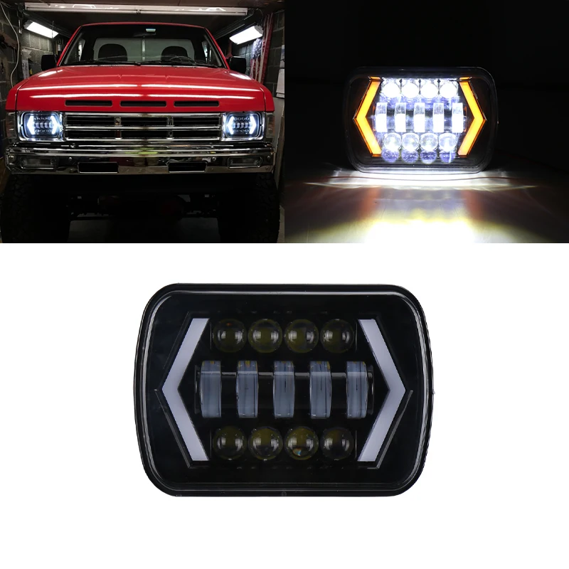 1 шт 7x6 'ƋD светодиодный Фар Halo DRL 86 95 Jeep Wrangler YJ 84 01 Cherokee XJ Ангельские глазки H4