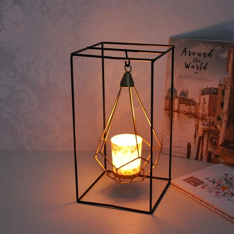 

Simple classic Iron Hanging Candlestick wind lamp, exquisite decorative lamp