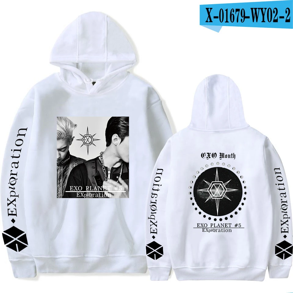 J Новое поступление EXO планета#5 толстовки Для мужчин повседневный пуловер уличная Толстовка Sudadera Hombre Male; EXO планета#5 Толстовка Для мужчин - Цвет: J