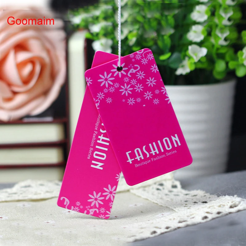 

1000pcs Customized Ladies Dress Hang Tags Labels for clothes Trademark Manufacture Clothing Paper Sewing Tag printed Tags