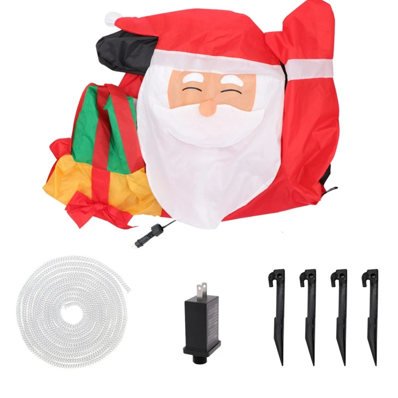 

Christmas Waving Hand Santa with Gift Inflatable Airblown Ornaments Prop Yard
