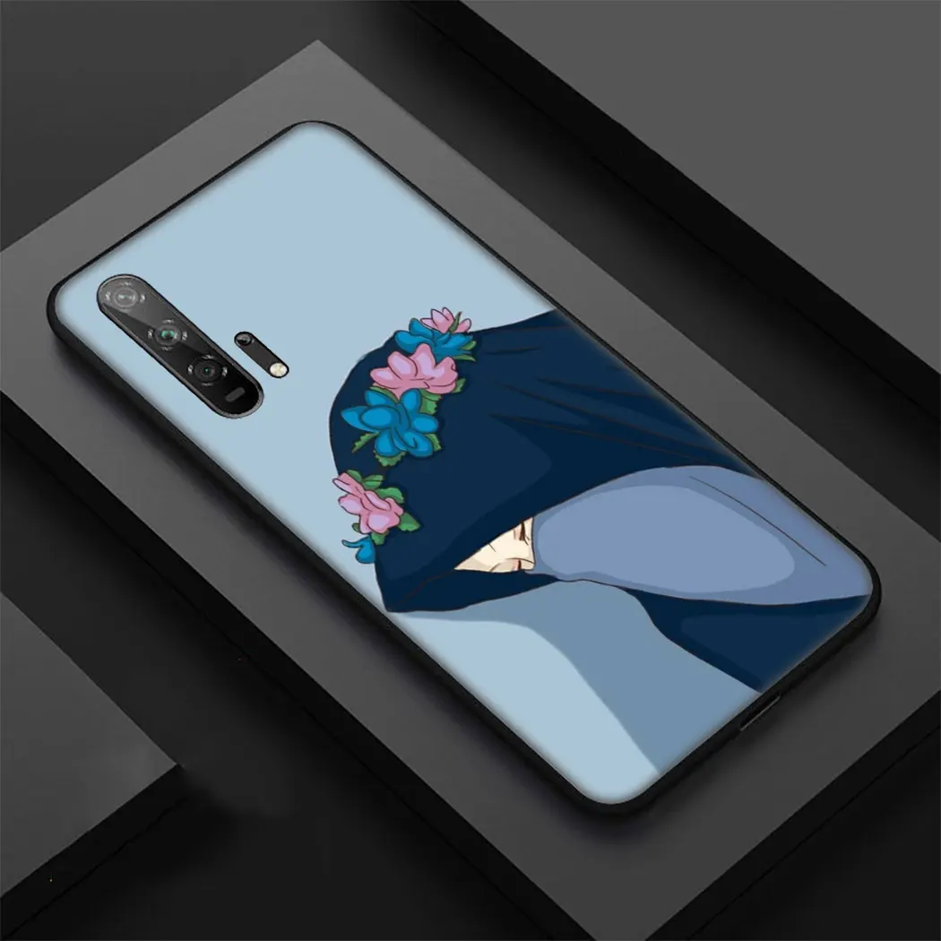 IYICAO Muslim Islamic Gril Eyes Woman Soft Silicone Case for Huawei Honor view 20 9X Pro 10 9 8 Lite 8X 8C 7X 7C Note |