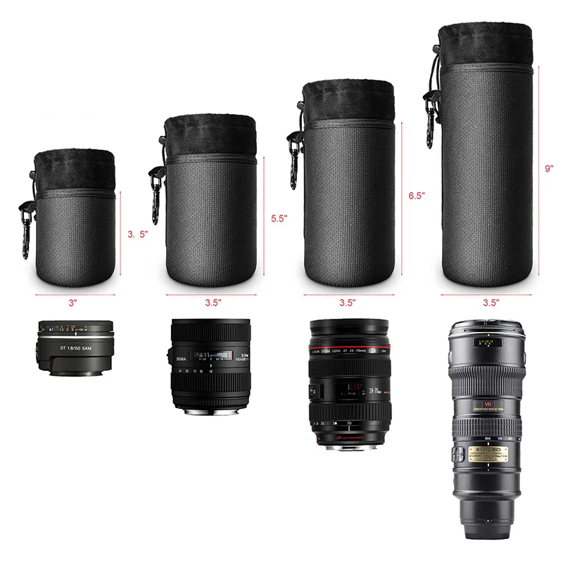 Чехол для объектива камеры Защитная сумка наплечный ремень держатель чехлы