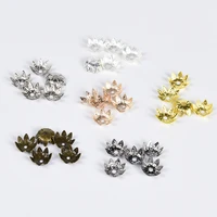 100 600pcs antique silver color flower bead end caps supplies for jewelry making findings needlework diy accessories wholesale