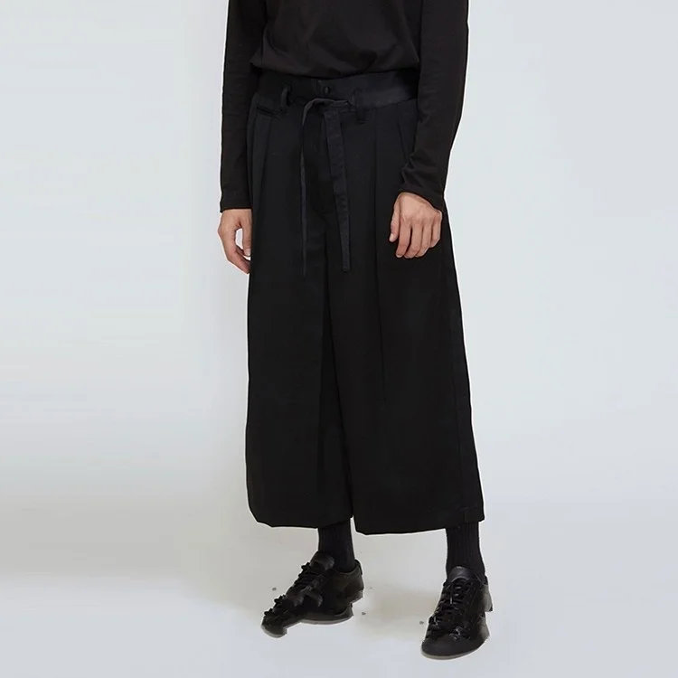 

men's New clothing Hair Stylist DJ Fashion Hip hop Loose casual Wide Leg Pants Culotte plus size costumes