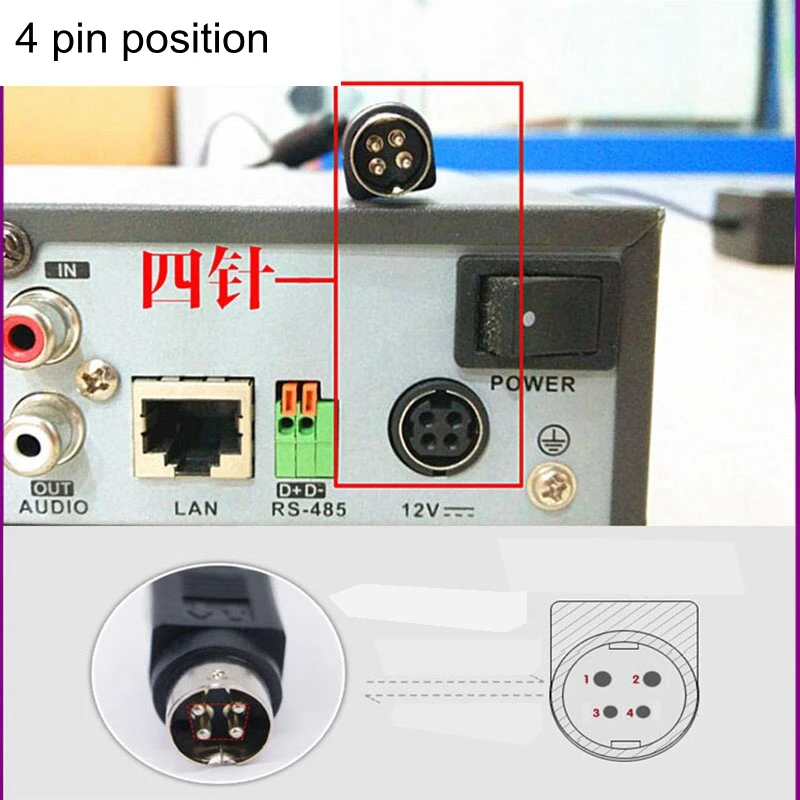 12V 8A ЖК-дисплей ТВ монитор с плоским Панель ТВ DVR Мощность адаптера переменного тока 12v 8.5a 4pin адаптер VCR 4 Pin переключения Питание Зарядное устройство