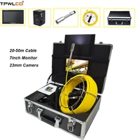 20 50m 1000tvl 7inch pipe drain sewer inspection video camera system waterproof 12pcs leds 23mm lens duct industrial endoscope