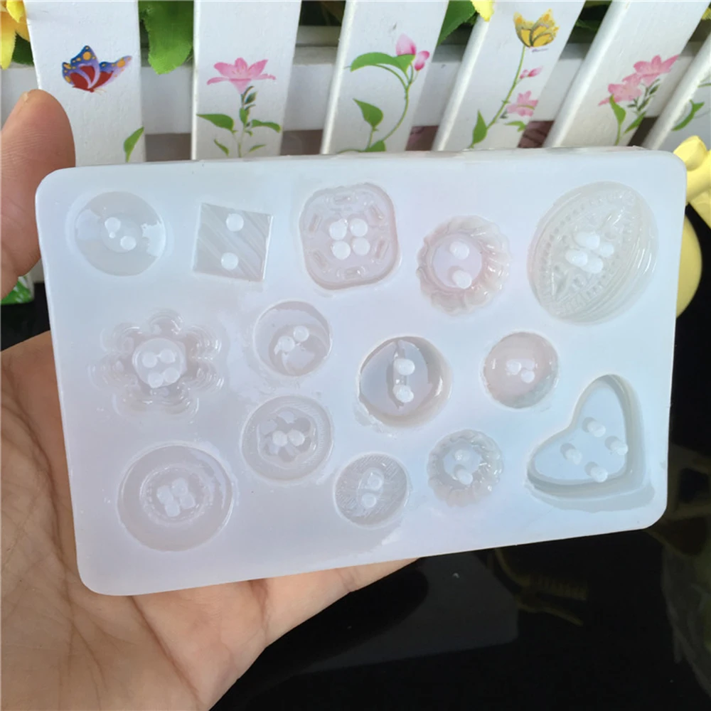 Мини Кнопка любви кулон ремесло DIY прозрачный УФ смола жидкий силикон