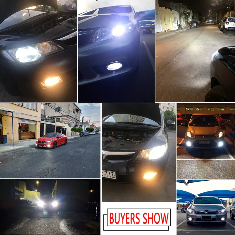 PMFC фары 12V огни Светодиодный фар автомобиля H7 H4 H11/H8 H1 9005/HB3 9006/HB4 реальные 50 Вт 7600