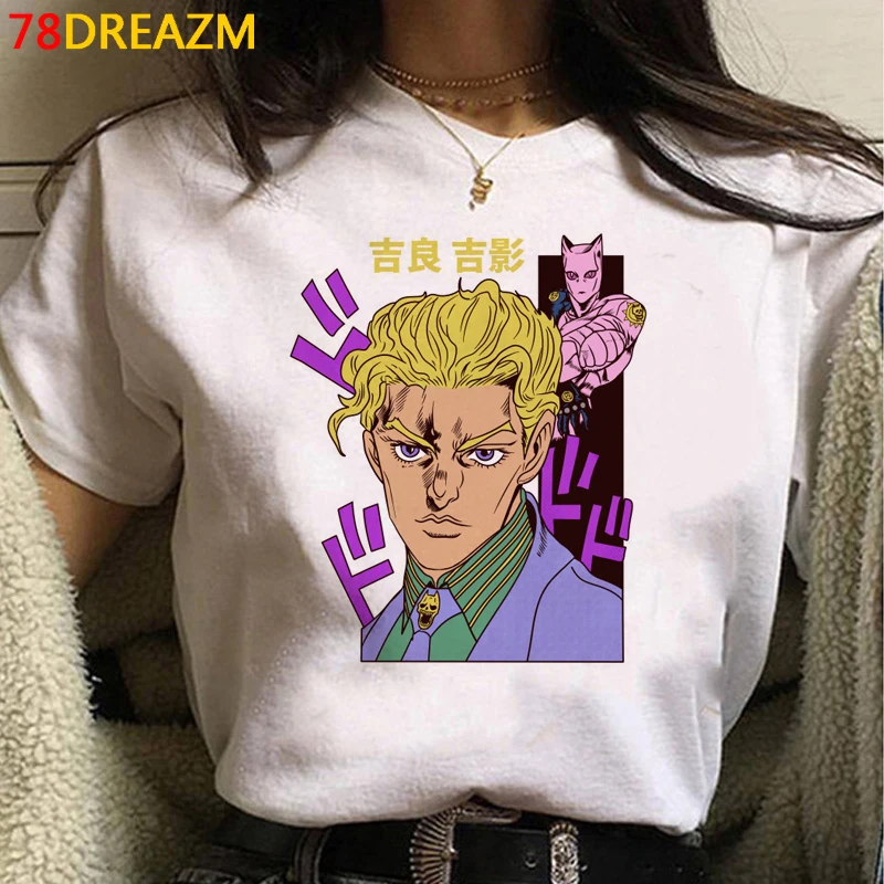 

Jojo странные приключения футболка мужской гранж ulzzang пара летний топ в стиле улззанг, белая футболка