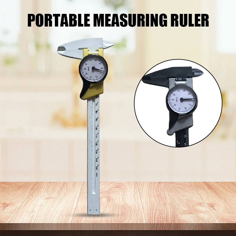 

Vernier Caliper Length 0-150mm/0-6inch Dial Shock-Proof Portable Measuring Free Measurement & Analysis Instruments