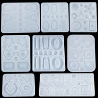 diy jewelry casting resin mold handmade earrings pendant uv epoxy silicone mold for jewelry making resin craft dropshipping