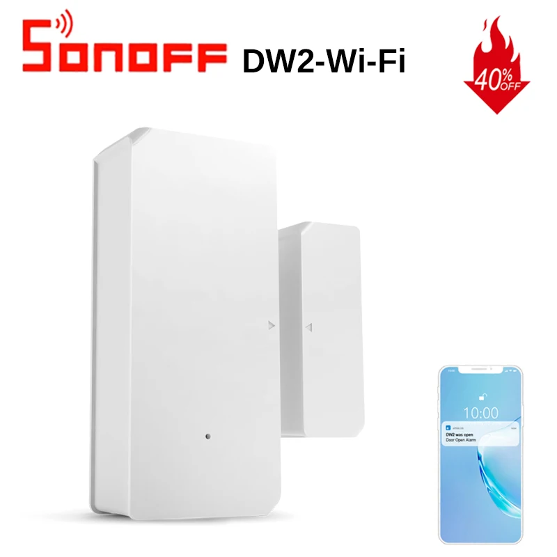 Датчик Безопасности SONOFF DW2 для умного дома Wi Fi датчик дверей и окон автоматизация