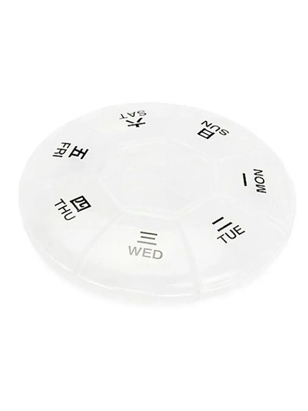 

Круглая коробка для таблеток на 7 дней, компактная круглая портативная дорожная коробка для хранения витаминов, органайзер для хранения лек...