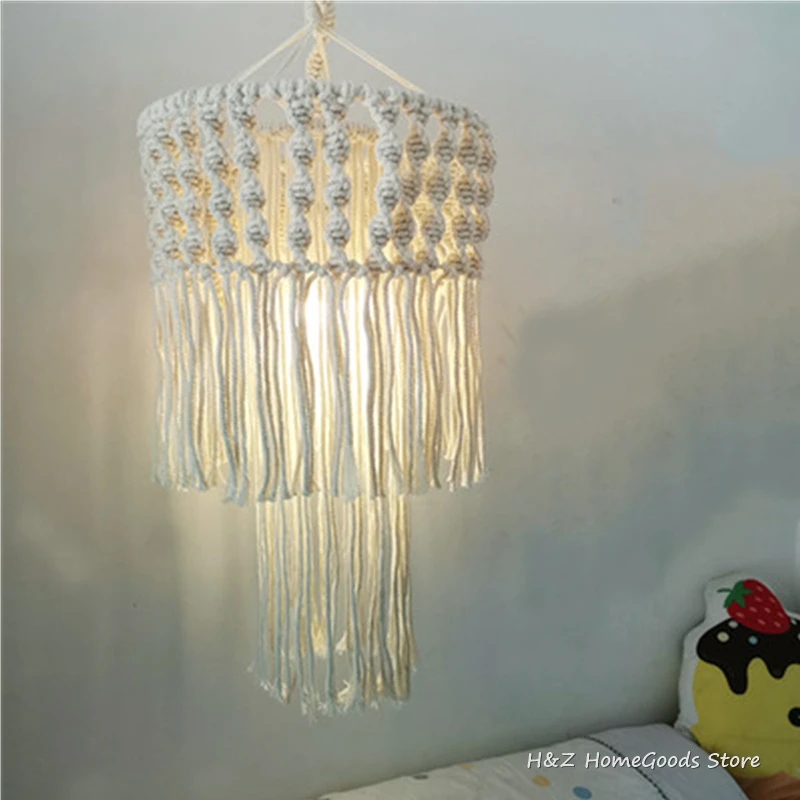 Люстра в стиле Ins Северной Европы богемный Плетеный абажур ручной работы