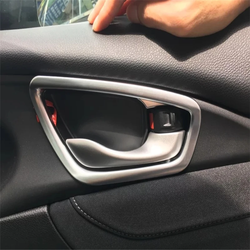 

WELKINRY Автомобильная крышка для Honda Civic 2016 2017 2018 2019 поколение 10 ABS Хромированная внутренняя дверная ручка чашка чаша отделка