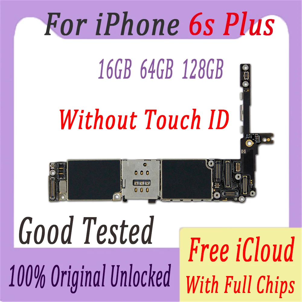 Оригинальная материнская плата для iPhone 6S Plus с сенсорным ID для iPhone 6S P логическая плата, разблокированная iCloud с чипами