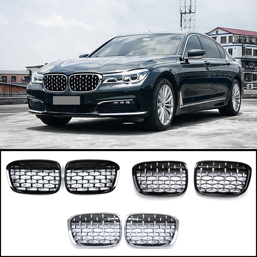 Алмазная решетка для переднего бампера BMW 7 серии G11 G12 стиль метеора Стайлинг