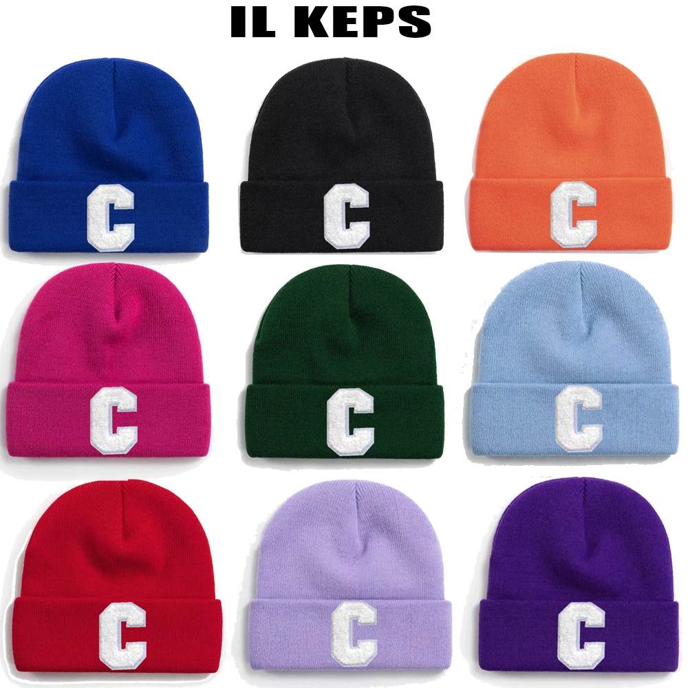 

Женская Вязаная Шапка IL KEPS, шапка C, полотенце с 3D вышивкой, мужская шапка для женщин, шапочки, женские зимние шапки, женские шапки warmerди ZZM065