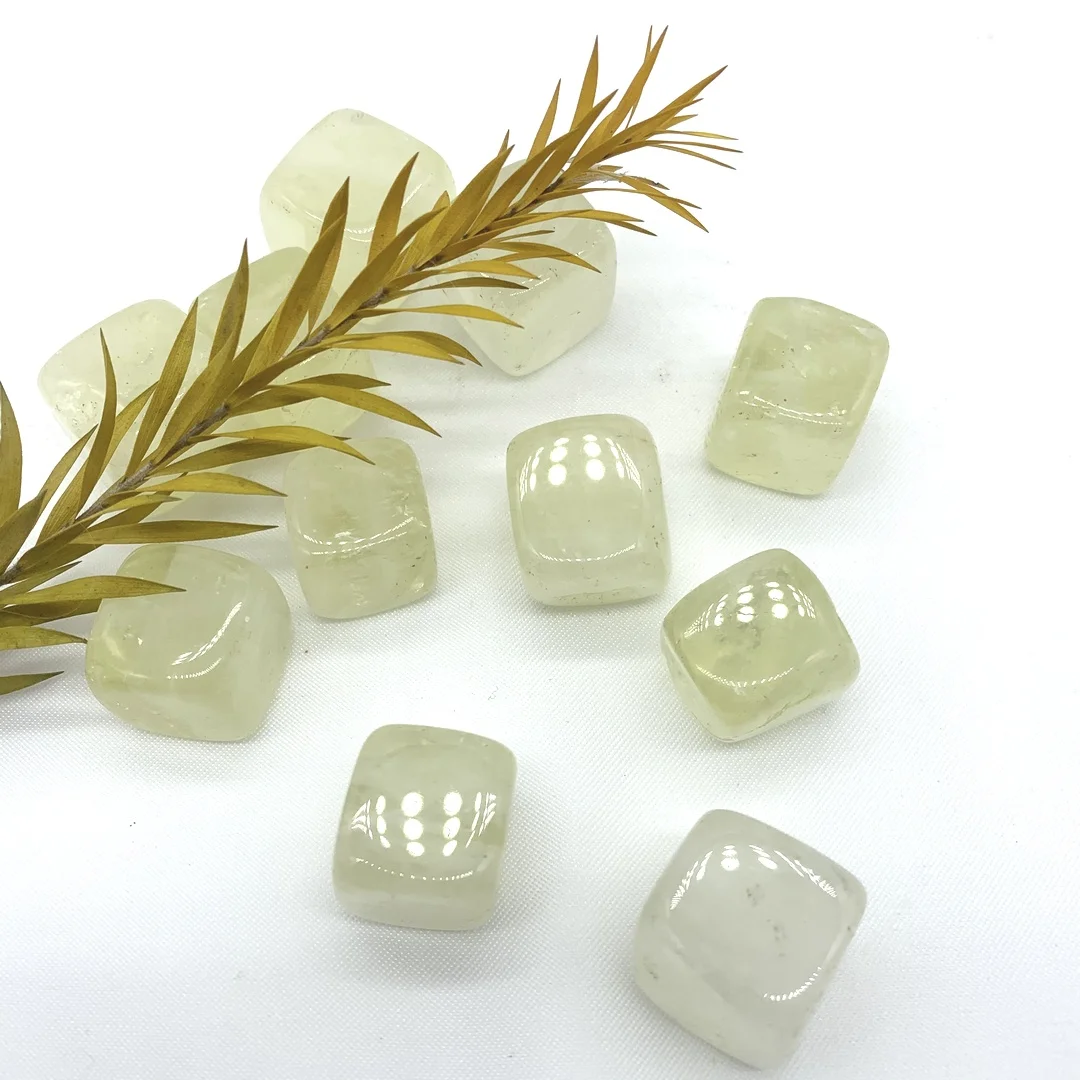 Натуральный Куб Желтый цитрин кварц полированные камни целебные кристаллы