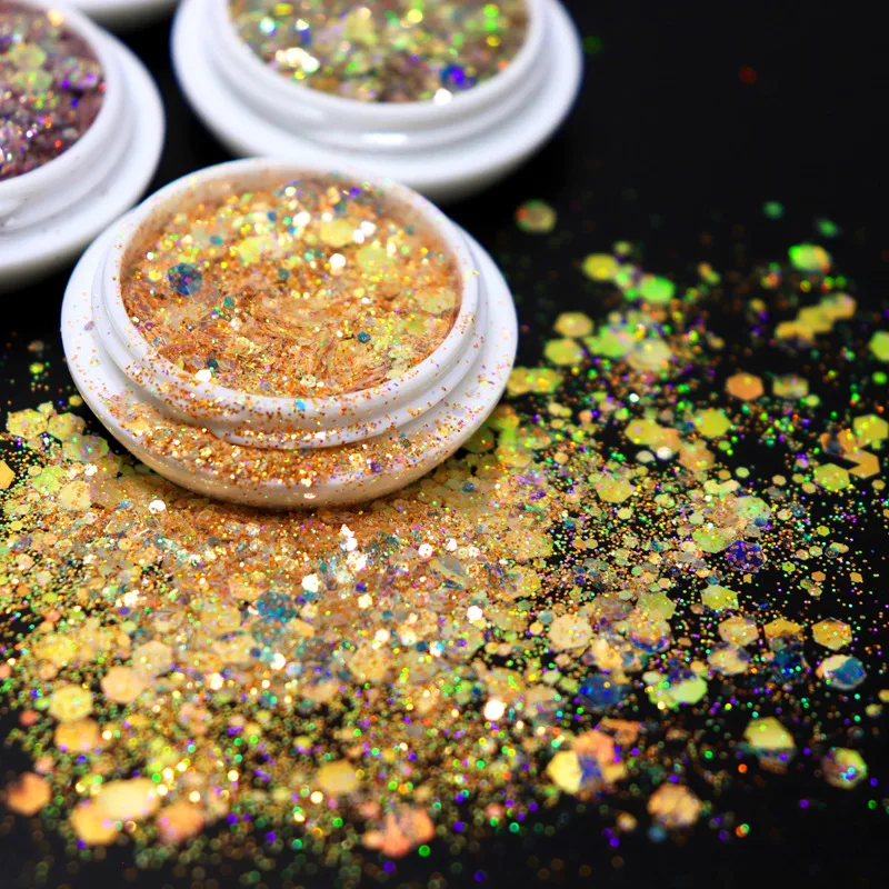 Блестки для дизайна ногтей женщин и девушек 10 цветов | Красота здоровье