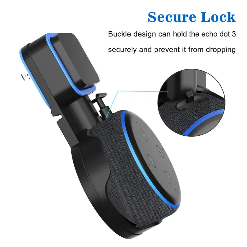 Настенная подставка для розетки бытовая вилка 3-го поколения с держателем кабеля