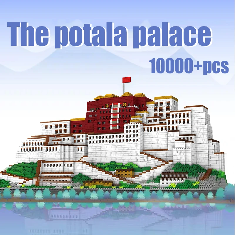 Городской знаменитый архитектурный дворец Potala алмазные мини-блоки Нотр-Дам