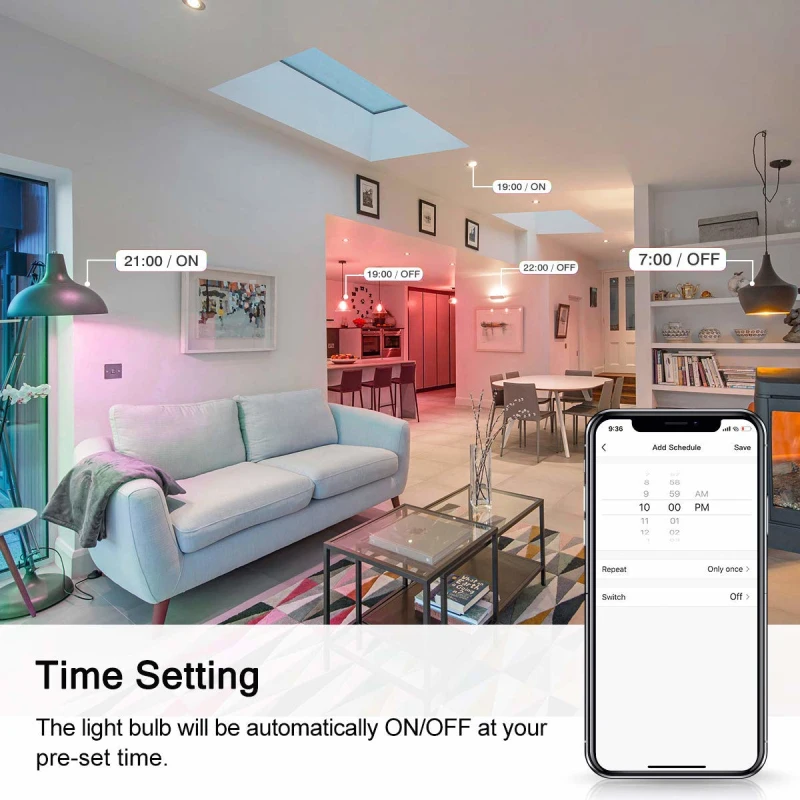 

Smart Light Bulb UK GU10 RGBW LED 16 Color Changing 6500K LED Smart Home Remote Voice Control Spotlight with Alexa Google