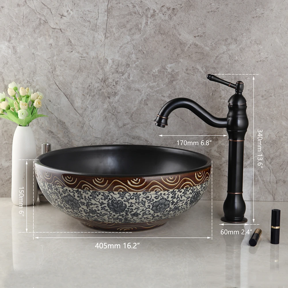 KEMAIDI Европейский Винтажный стиль Lavobo китайская художественная керамическая