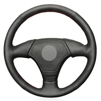 black pu faux leather car steering wheel cover for bmw 3 series e36 e46 1995 2000 5 series e39 1995 1999 8 series e31 1995 1997
