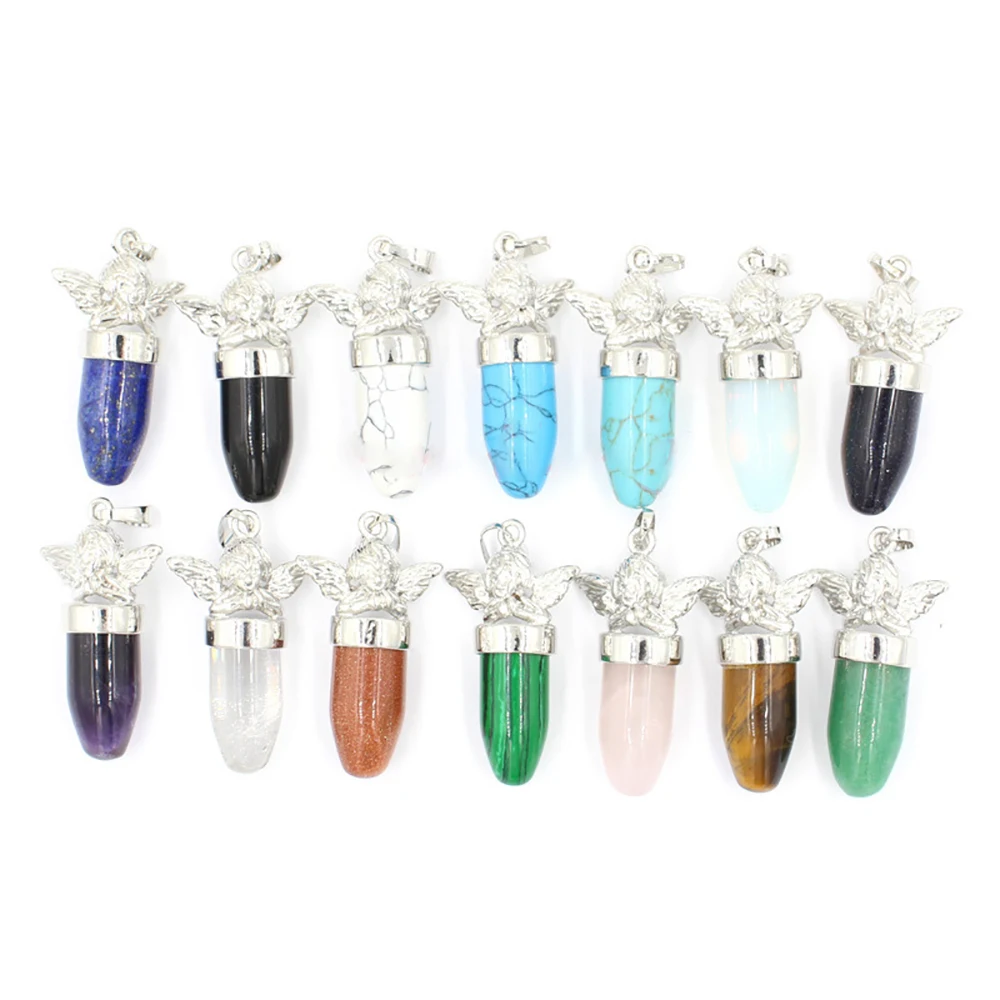 

QIMOSHI Bullet Pendant Silver Alloy Feminine Charm Small Jewelry Birthday Gift 18 inch leather