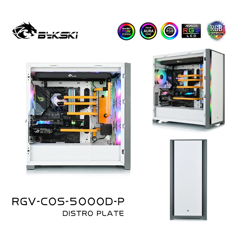 Bykski для CORSAIR 5000D комплект чехлов компьютера набор пластин ЦП/ГП блок водяного