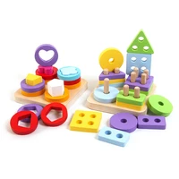 building board stacking toddler toys wooden montessori toy early learning educational matching shapes kids toy activity boards