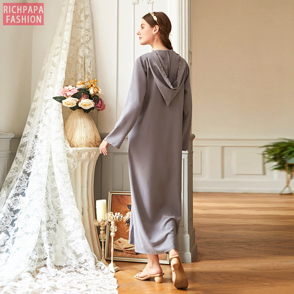 Eid Mubarak Кафтан Дубай Abaya Турция мусульманский хиджаб платье ислам одежда мужские