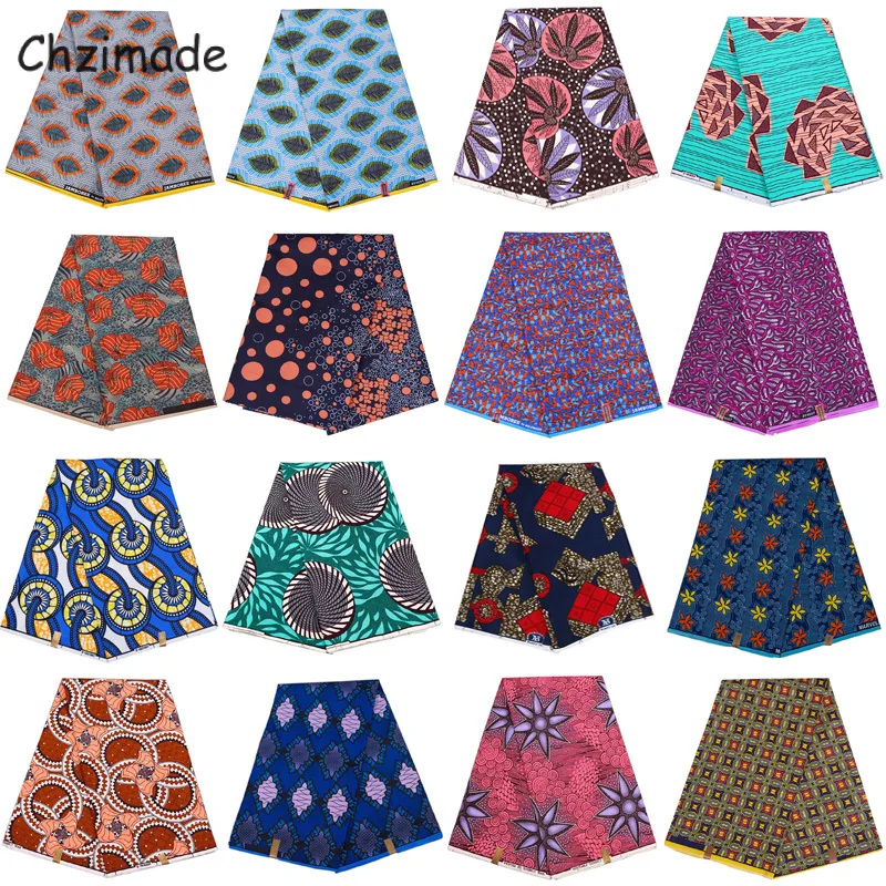 Африканская настоящая восковая ткань Chzimade 1 ярд Анкара 100% полиэстер нигерийский